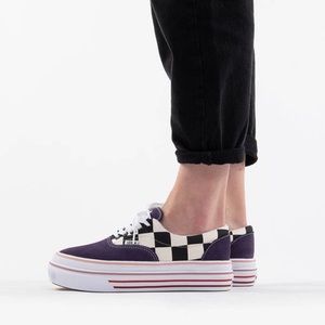 Vans Super Comfycush Era Shoes Purple Checkers Size 8.5